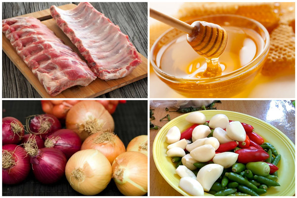 Nguyên liệu chính làm sườn nướng mật ong