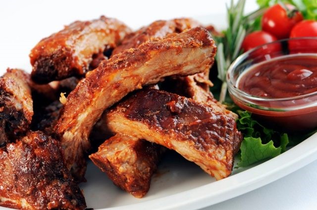 sườn nướng mật ong bằng lò nướng