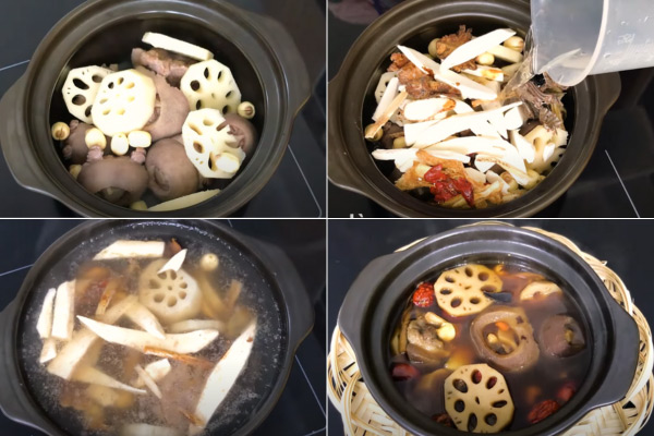 Hầm đuôi bò cùng các nguyên liệu