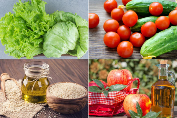 Nguyên liệu để làm salad trộn dầu giấm