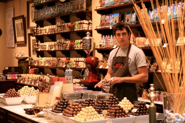 cửa hàng Chocolate tại đất nước Bỉ