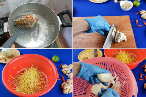 Sơ Chế Nguyên Liệu Làm Gỏi Xoài Ốc Giác