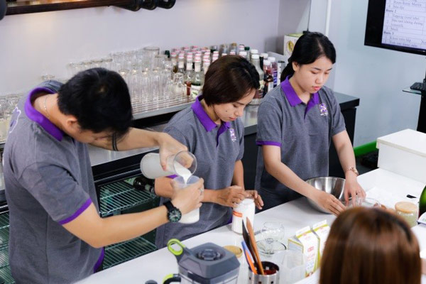 Pha hổn hợp kem