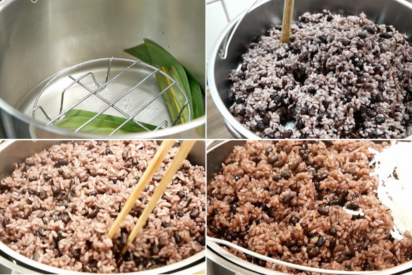 cách đồ xôi đỗ đen