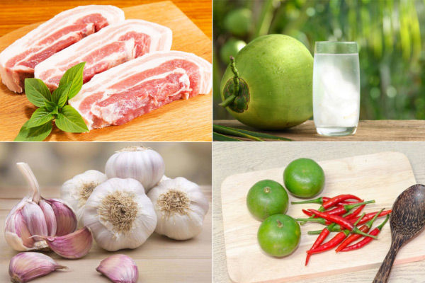 Nguyên liệu để chế biến món thịt ram đậm đà