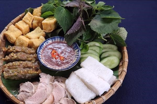 Mẹt bún đậu thành phẩm