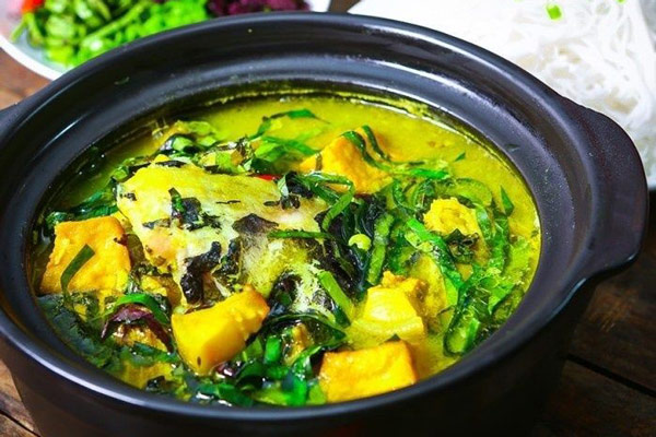 Cá trê om chuối đậu là món ăn quen thuộc miền bắc