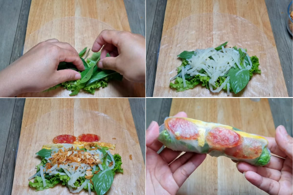 Cách Cuốn Bò Bía Mặn