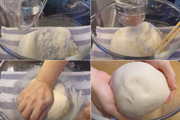 Sau khi nhồi xong để bột nghỉ 45 phút