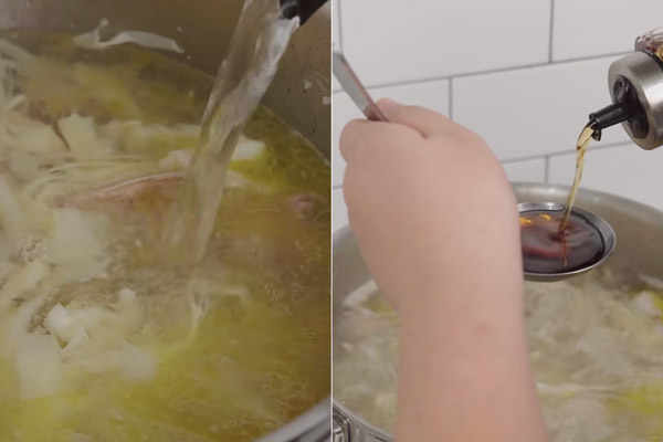 Nấu nước dùng bún ngan