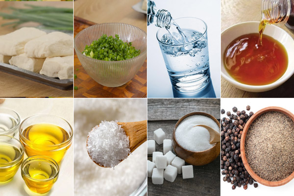 Nguyên liệu làm đậu tẩm hành ngon