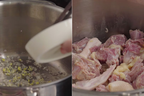 Phi thơm gia vị và xào ngan